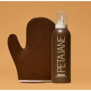 Peta Jane Ultra Dark Tanning Mousse 7oz with Application Mitt Sunless Tanner Set